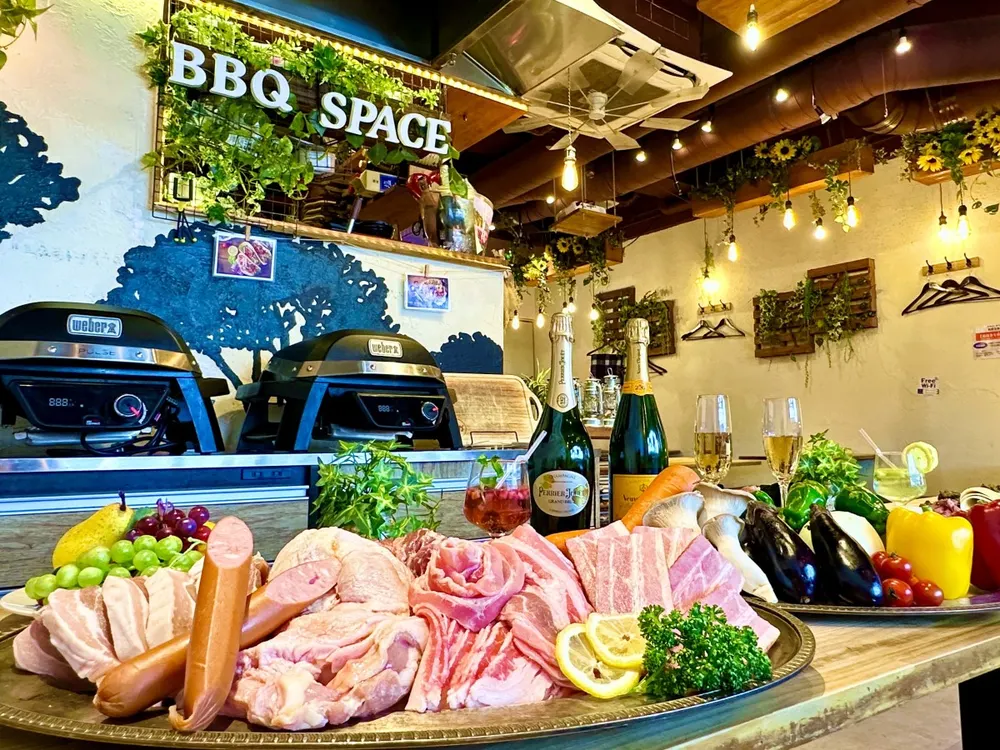 渋谷ガーデンルーム3F グランピングBBQ お肉食べ放題コース