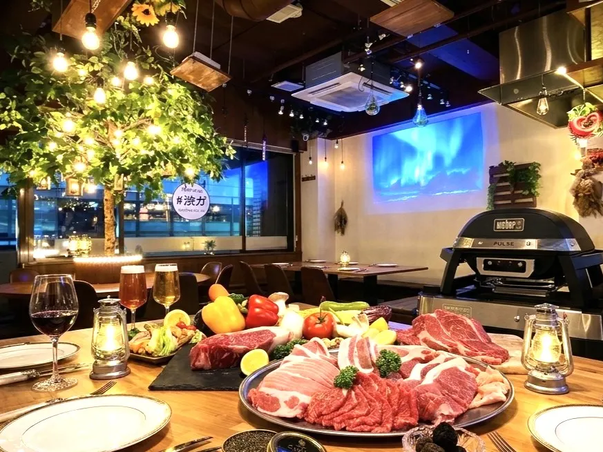 渋谷ガーデンルーム3F 贅沢BBQ チーズフォンデュコース